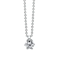 Collier 585/14K Weissgold Diamant 0.15ct.