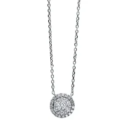 Collier 750/18K Weissgold Diamant 0.48ct.