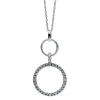 Collier 585/14K Weissgold Diamant 0.14ct.