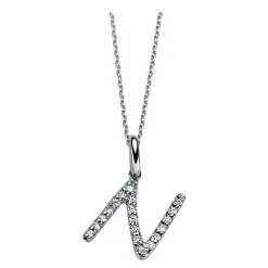 Collier 750/18K Weissgold Diamant 0.08ct.