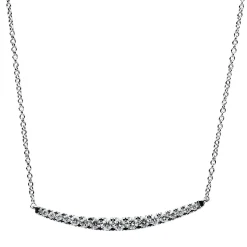 Collier 585/14K Weissgold Diamant 0.15ct.