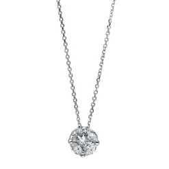 Collier 750/18K Weissgold Diamant 0.33ct. 45 cm