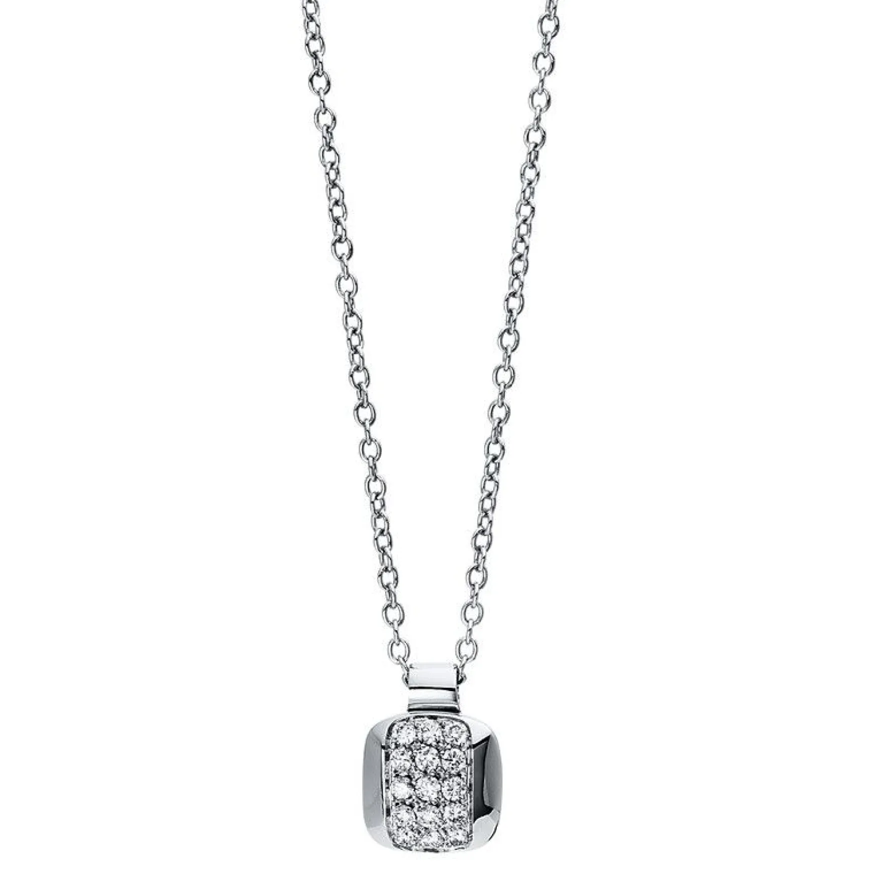 Collier 750/18K Weissgold Diamant 0.17ct.
