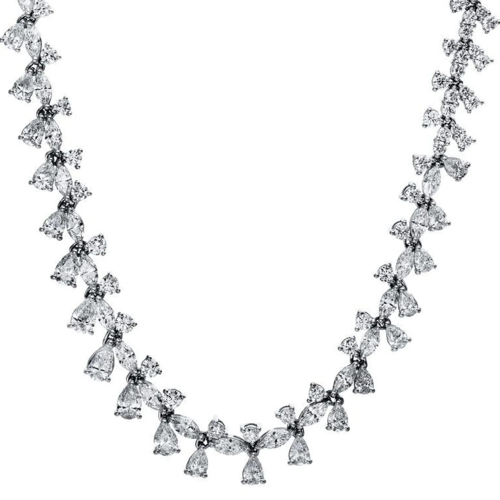 Collier 750/18K Weissgold Diamant 18.08ct. 42 cm