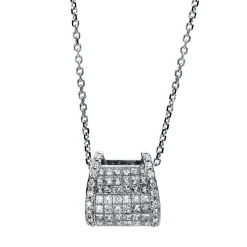 Collier 750/18K Weissgold Diamant 1.42ct. 40 cm