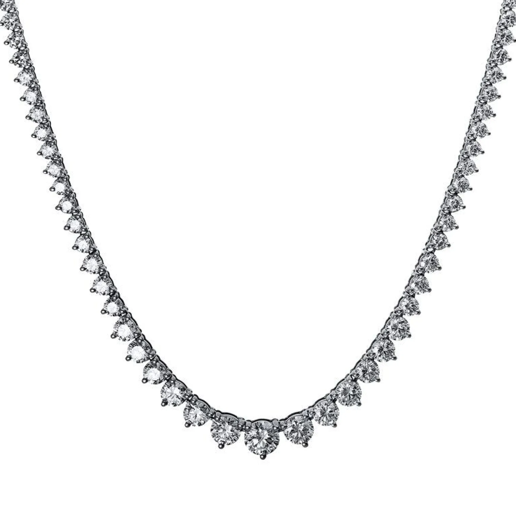 Collier 750/18K Weissgold Diamant 10.02ct. 43 cm