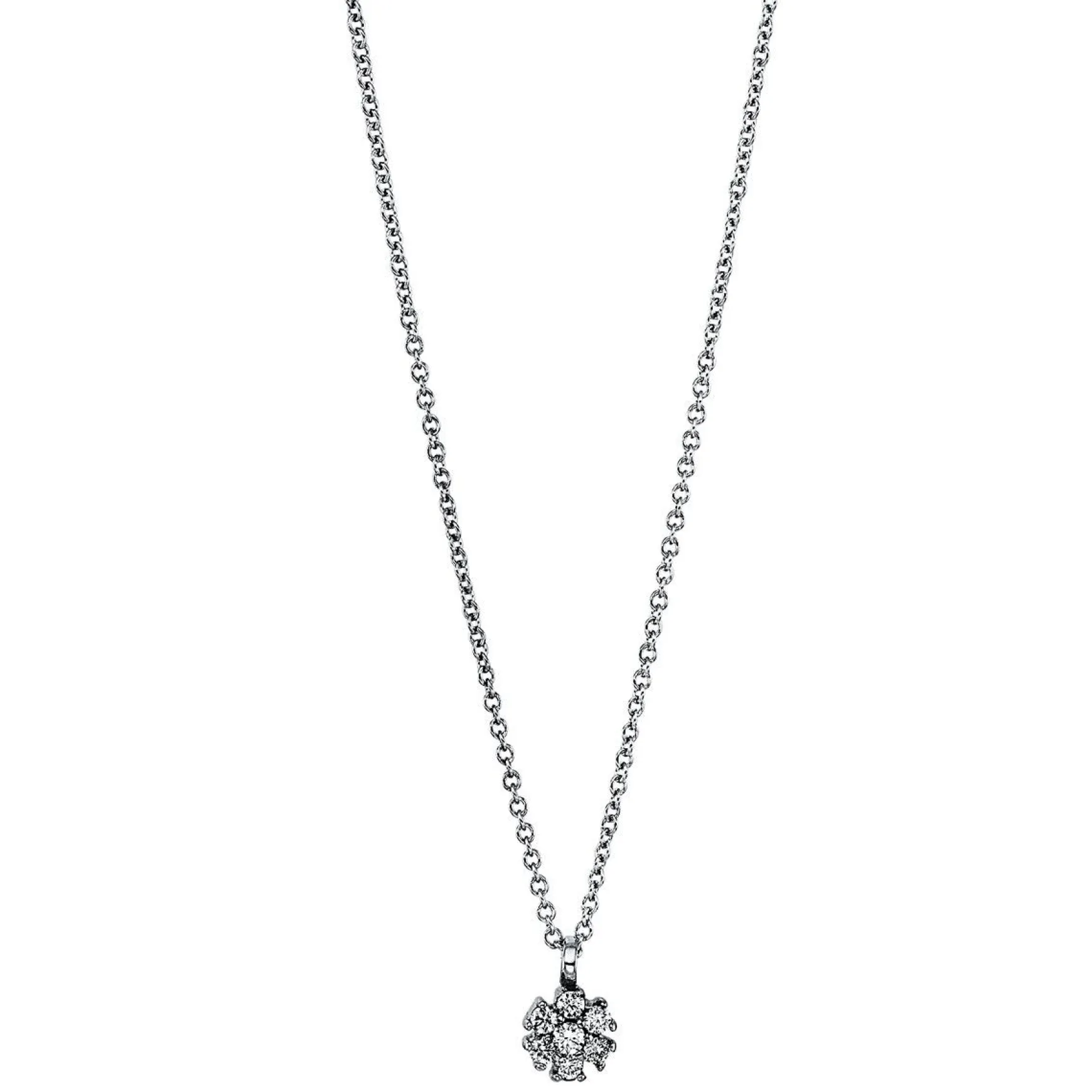 Collier 750/18K Weissgold Diamant 0.1ct.