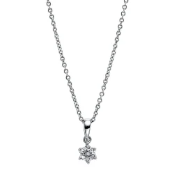 Collier 750/18K Weissgold Diamant 0.04ct.