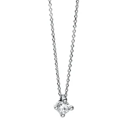 Collier 750/18K Weissgold Diamant 0.1ct.