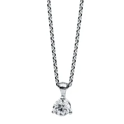 Collier 585/14K Weissgold Diamant 0.25ct.