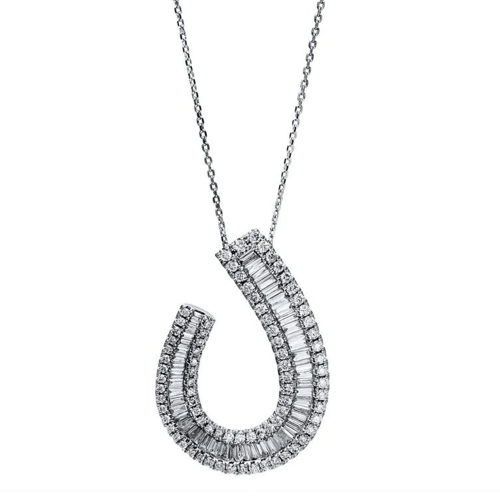 Collier 750/18K Weissgold Diamant 0.79ct.