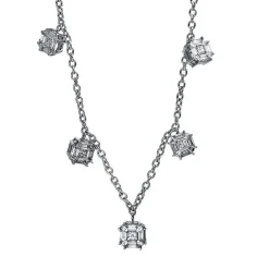 Collier 750/18K Weissgold Diamant 2.69ct. 40 cm