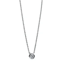 Collier 750/18K Weissgold Diamant 0.27ct.