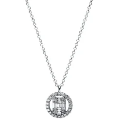 Collier 750/18K Weissgold Diamant 0.25ct. 42 cm