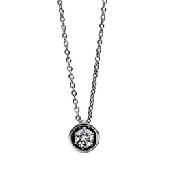 Collier 750/18K Weissgold Diamant 0.15ct. 42 cm