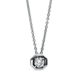 Collier 750/18K Weissgold Diamant 0.21ct. 42 cm