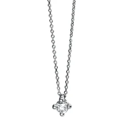 Collier 750/18K Weissgold Diamant 0.07ct. 42 cm