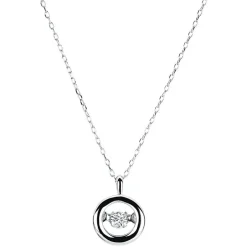 Collier 417/10K Weissgold Diamant 0.04ct. 42 cm