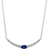 Collier 750/18K Weissgold Diamant 0.47ct. Safir 0.62ct.