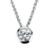 Collier 750/18K Weissgold Diamant 0.25ct. 42 cm
