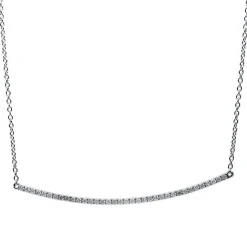 Collier 750/18K Weissgold Diamant 0.22ct. 44 cm