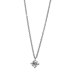 Collier 750/18K Weissgold Diamant 0.32ct. 45 cm