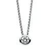 Collier 585/14K Weissgold Diamant 0.2ct. 42 cm