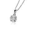 Collier 750/18K Weissgold Diamant 0.22ct. 45 cm