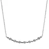 Collier 585/14K Weissgold Diamant 0.07ct. 47 cm