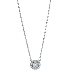 Collier 750/18K Weissgold Diamant 0.15ct.