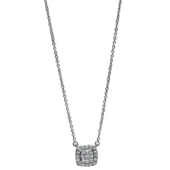 Collier 750/18K Weissgold Diamant 0.15ct.