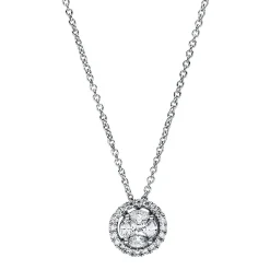 Collier 750/18K Weissgold Diamant 0.3ct.