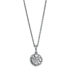 Collier 750/18K Weissgold Diamant 0.41ct.