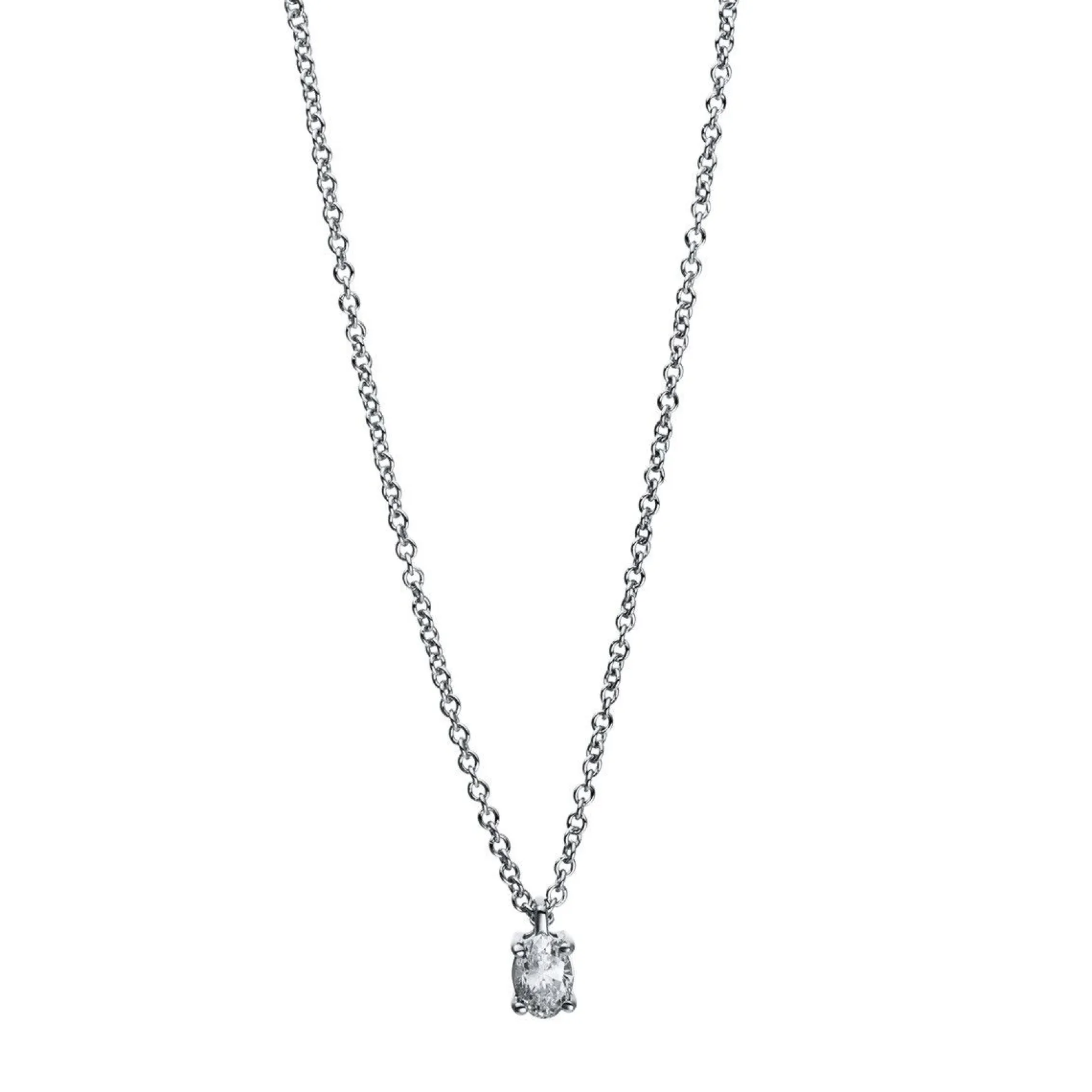 Collier 750/18K Weissgold Diamant 0.17ct.