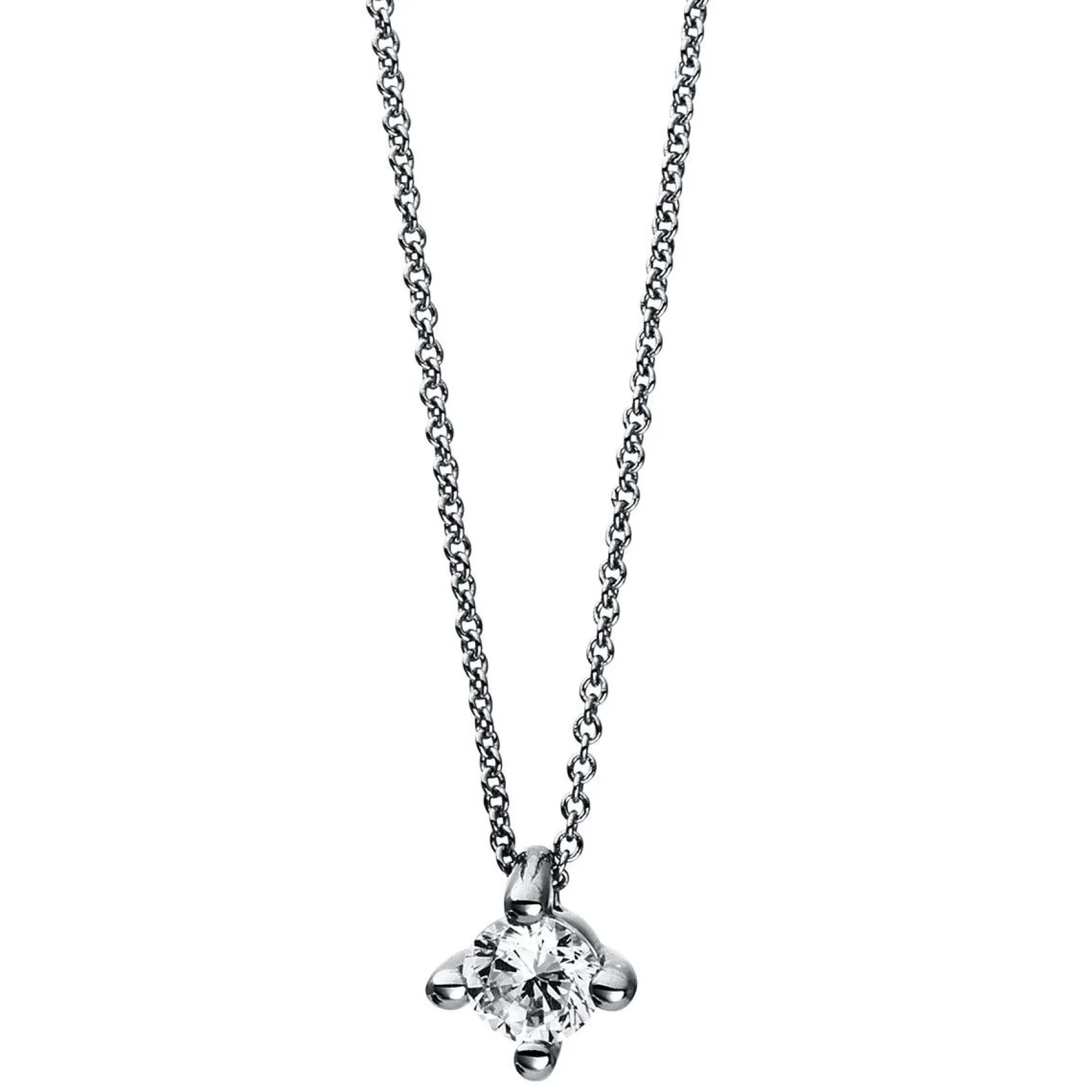 Collier 585/14K Weissgold Diamant 0.15ct.