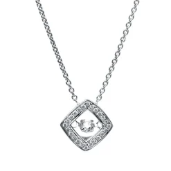 Collier 585/14K Weissgold Diamant 0.18ct.