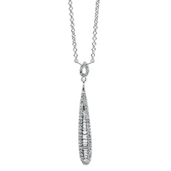 Collier 585/14K Weissgold Diamant 0.22ct.