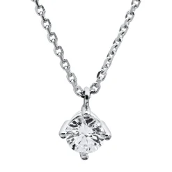 Collier 585/14K Weissgold Diamant 0.25ct.