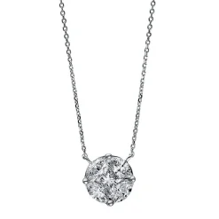 Collier 750/18K Weissgold Diamant 0.67ct. 45 cm