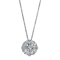 Collier 750/18K Weissgold Diamant 1.3ct. 45 cm