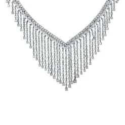 Collier 750/18K Weissgold Diamant 36.46ct. 40 cm