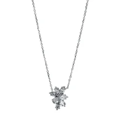 Collier 750/18K Weissgold Diamant 1.01ct. 45 cm