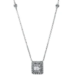 Collier 750/18K Weissgold Diamant 0.53ct. 42 cm