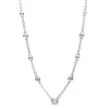 Collier 750/18K Weissgold Diamant 0.32ct. 41 cm