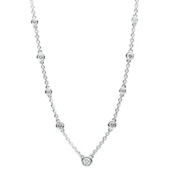 Collier 750/18K Weissgold Diamant 0.32ct. 41 cm