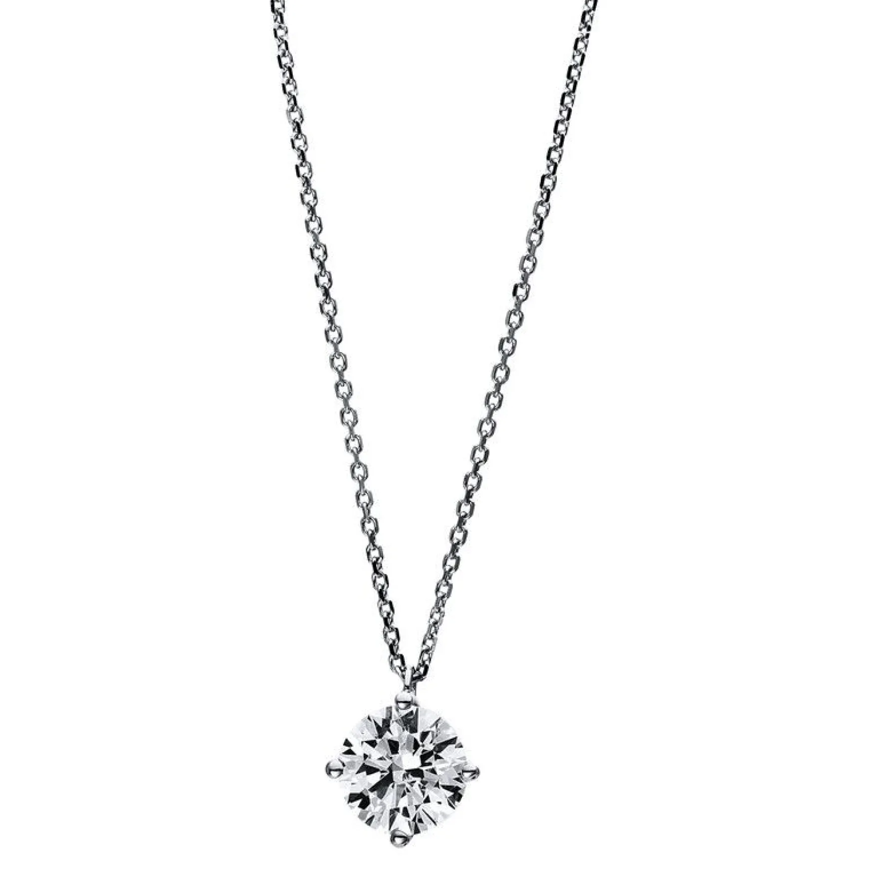 Collier 750/18K Weissgold Diamant 1ct. 45 cm