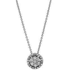 Collier 750/18K Weissgold Diamant 0.32ct.