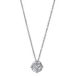 Collier 750/18K Weissgold Diamant 0.9ct.