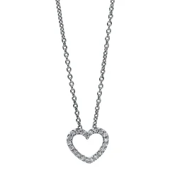 Collier 585/14K Weissgold Diamant 0.05ct.