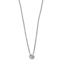 Collier 750/18K Weissgold Diamant 0.15ct.